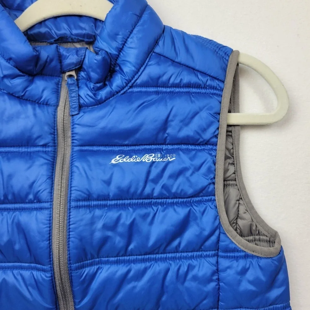 Eddie Bauer Bright Blue Kids Puffer Athletic Hiking Vest Spring XL